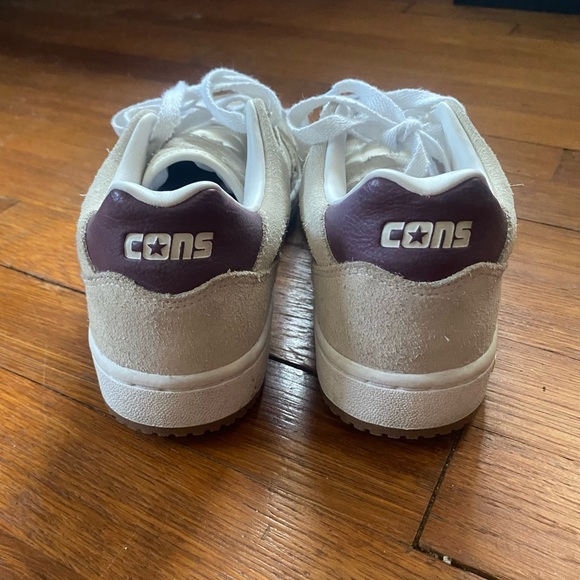 Converse Cons AS-1 Pro Skate Cream and Burgundy Unisex Sneakers - Picture 7 of 7